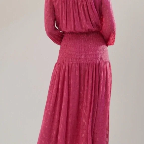 Pink and Gold Anthropologie Dress - Picture 4 of 5